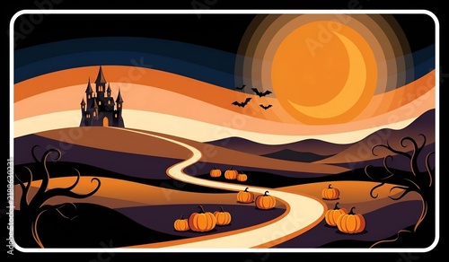 Halloween Background Collection – Haunted Houses, Castles, Pumpkins, Moon and Spooky Landscapes