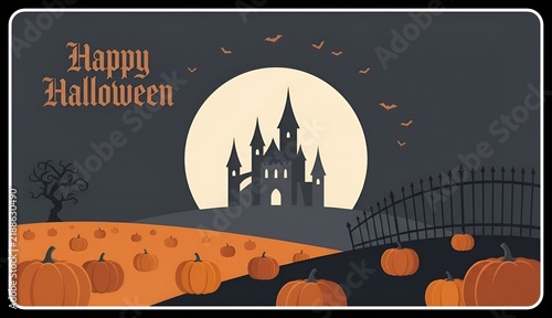 Halloween Background Collection – Haunted Houses, Castles, Pumpkins, Moon and Spooky Landscapes