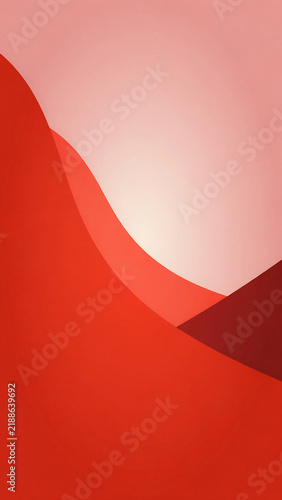 Red Abstract Fluid Waves Background Minimal Layered Curve Design