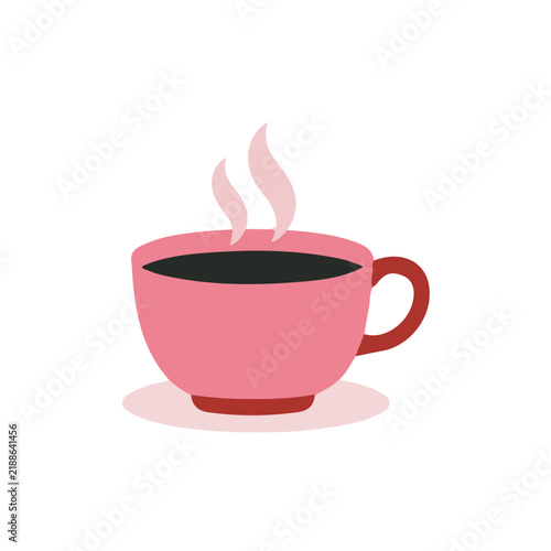 2D flat vector graphic of a Hot Tea in icon style, isolated on white background