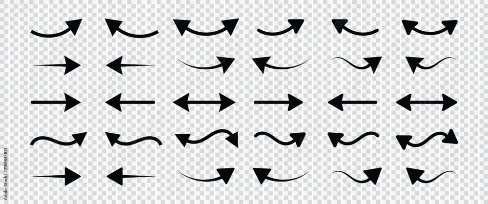 Fototapeta premium Arrow collection. Arrow icon for your web site design, logo, app, UI.Simple arrow big set. Vector illustration.