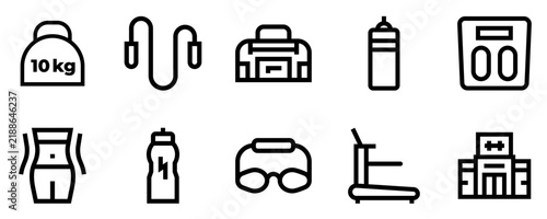 Modern Gym Fitness Icon – Strength and Workout Symbol