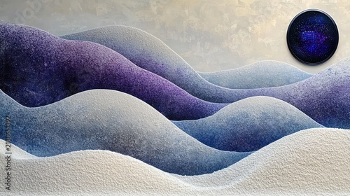 A mesmerizing blend of soft colors creates smooth waves on an artistic canvas