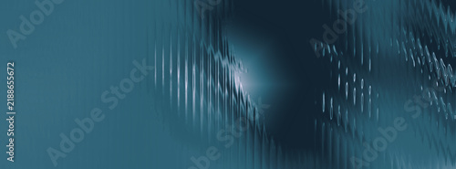 Abstract background with vertical lines and a rippled glass effect in a deep teal, blue, and dark blue gradient. Perfect for modern web design, apps, or print