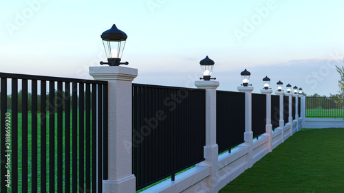 Obraz na plátně 3D Rendering of a beautiful outdoor architectural visualization
