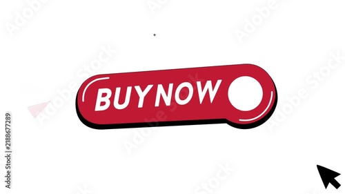 Buy Now Button Animation with Cursor Click for Online Shopping
