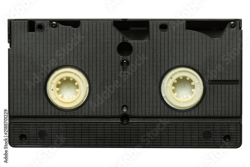 Obraz na płótnie Old VHS video cassette tape back, png isolated on transparent background