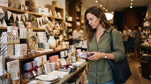 woman shopping in shop