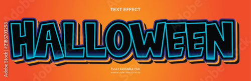 Halloween Typography: Bold, stylized text spells out HALLOWEEN in a vibrant, glowing font, perfect for festive invitations, decorations, or promotional materials for the spooky season.