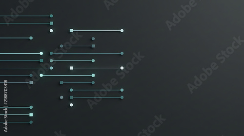Circuit Board Lines with Minimalist Technology Data Nodes
