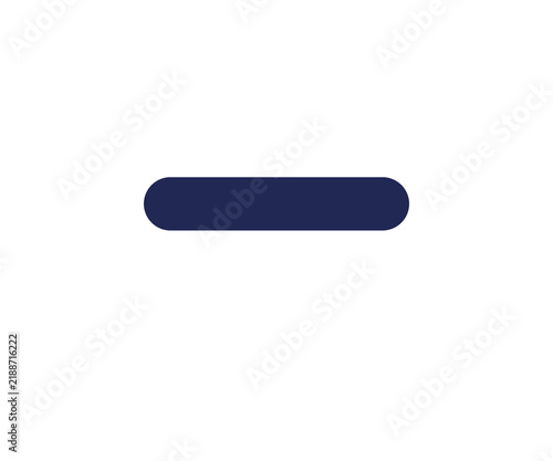 Foto Dark Blue Minus Sign Icon Vector Isolated on Black Background