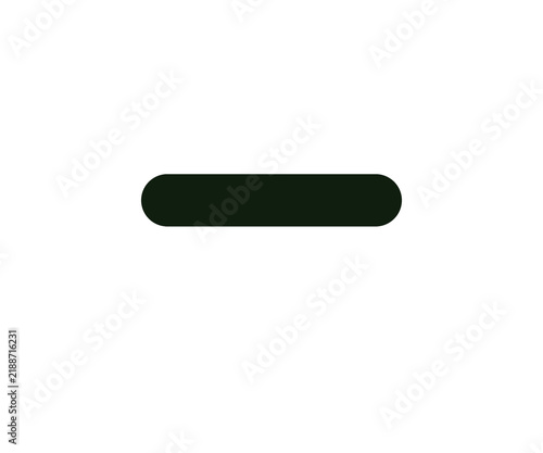 Foto Dark black Minus Sign Icon Vector Isolated on Black Background