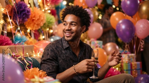 man celebrating birthday