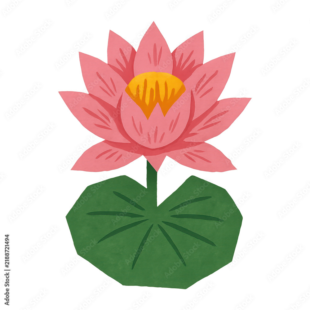 Obraz premium PNG Colorful lotus flower illustration