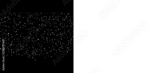 Abstract monochrome glowing sparkles stream overlay element for digital backgrounds