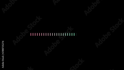 Minimal Loading Equalizer Bars Animation on Dark Background.4k video