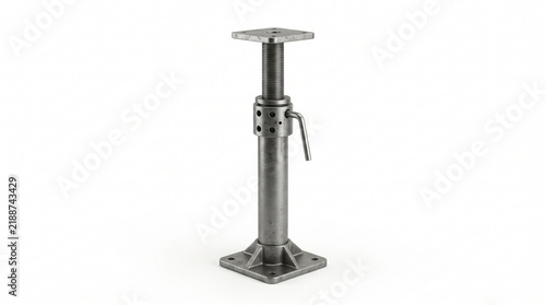 Adjustable Steel Construction Support Jack Isolated on White