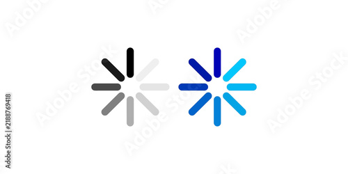 Obraz na płótnie Dynamic loading spinner progress indicator icons for web interface buffering states