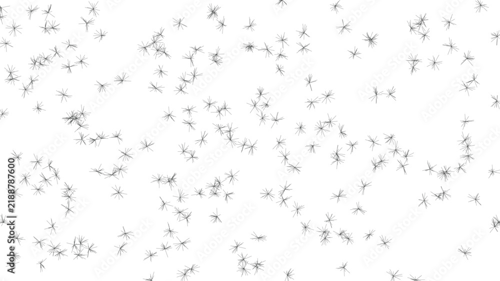 Obraz premium Abstract pattern of black radial fiber clusters on white background