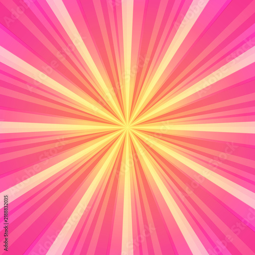 Pink radiating sunburst swirl background design