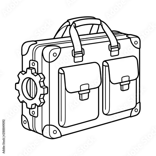 Steampunk Briefcase with Gear