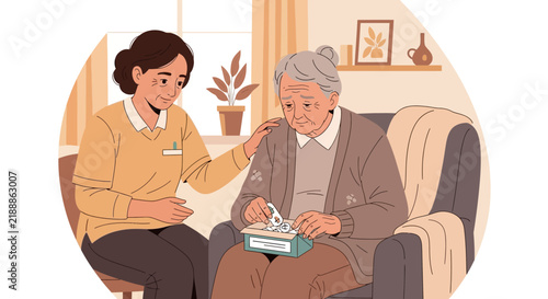 Caring Hand Comforts Elder In Time Of Need