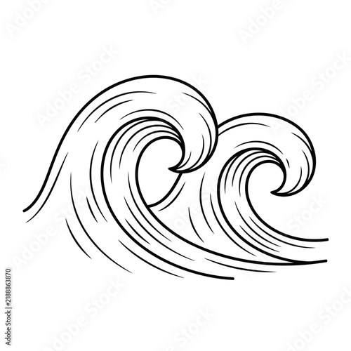 Stylized Waves Illustration