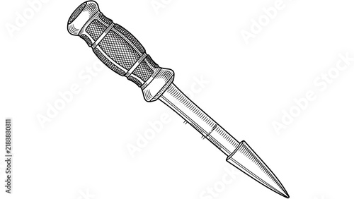 Screwdriver white background.