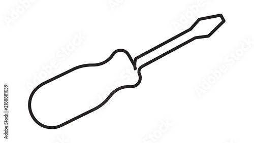 Screwdriver white background.