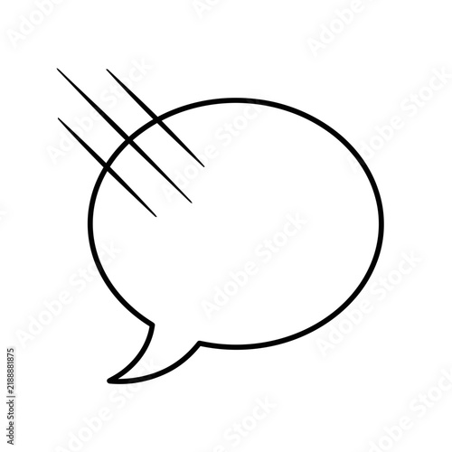 Speech bubble with lines