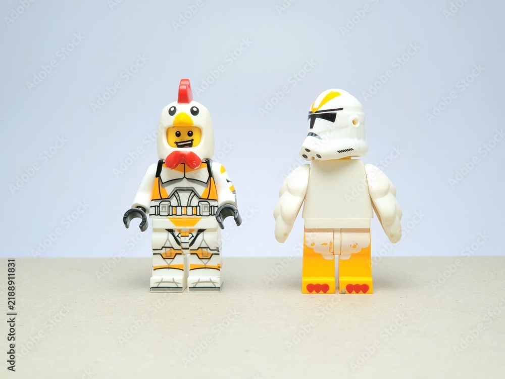 Fototapeta premium Indonesia - November 16, 2023 : Mini toy figure at table with blurred background.
