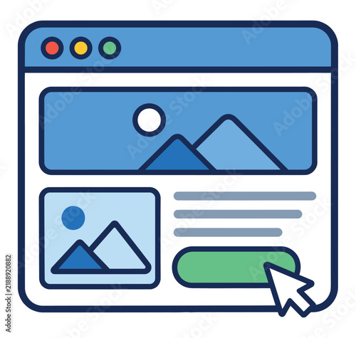 Landing Page Modern Vector Icon