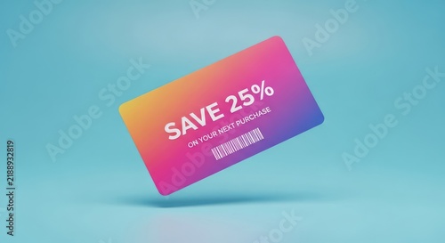 Discount Card with Gradient, Saving Offer