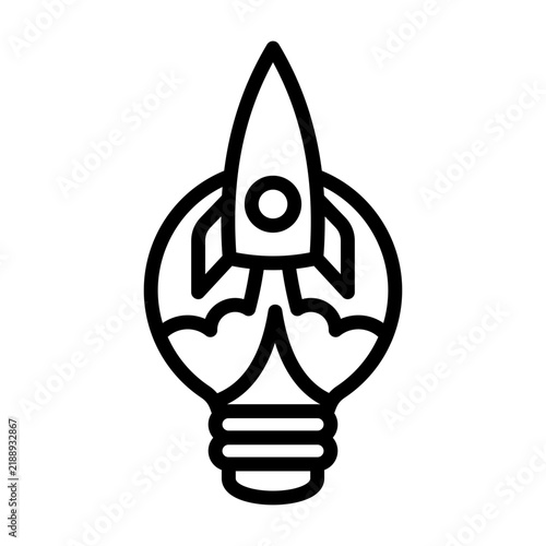 Startup  Icon - Black Outline