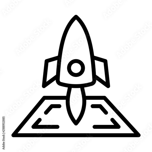 Launch  Icon - Black Outline