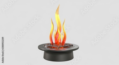 Grill with Flames