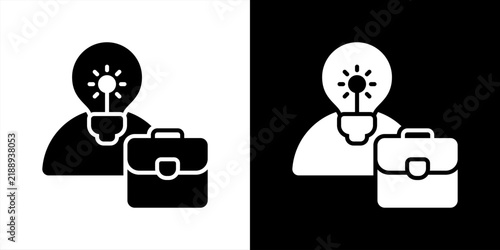Entrepreneur Icon Set Black And White