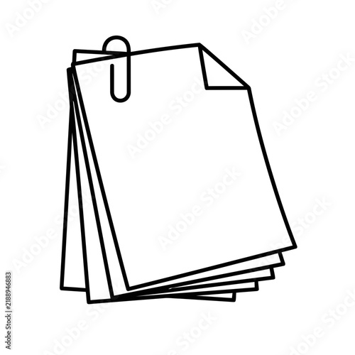 Stack of Papers with Paperclip