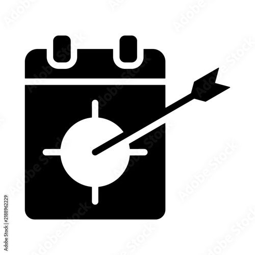 Appointment Icon - Solid Black