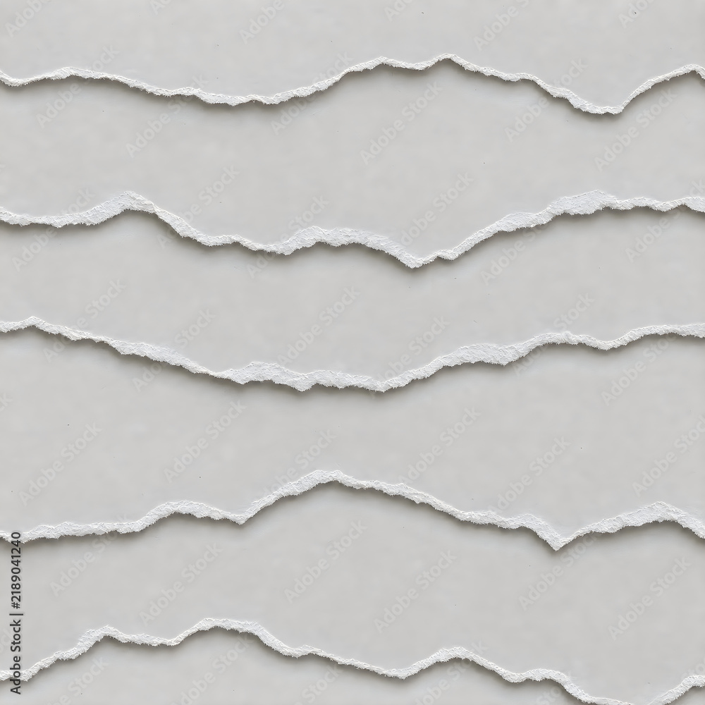 Fototapeta premium Set of horizontal torn paper strips with rough edges