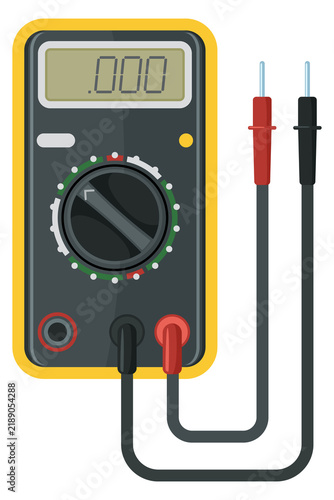 Obraz na płótnie Digital multimeter. Electric maintenance tool. Engineer test equipment