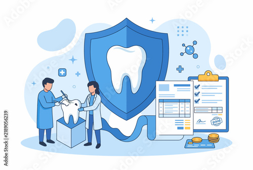 Dental Insurance Coverage and Oral Healthcare Infographic