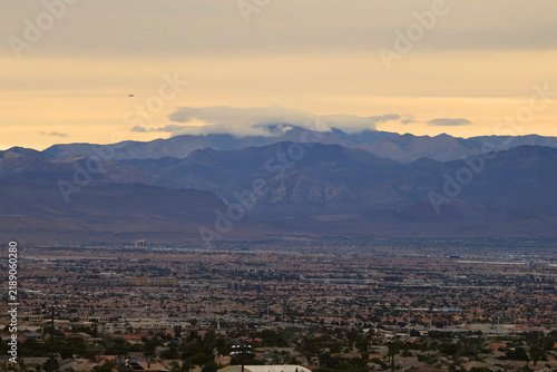 Nevada Mountains and Henderson Cityscape