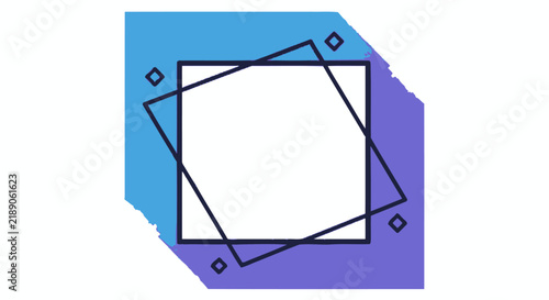 Geometric shapes overlap in design.