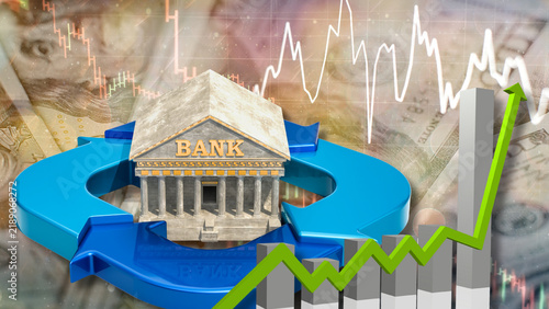 Принти на полотні Global banking circulation, financial capital flow, monetary liquidity management, and the commercial banking sector are expanding powerfully