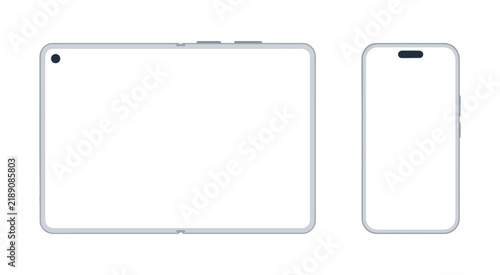Light Grey Smartphone and Tablet Mockup