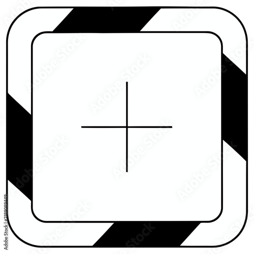 Warning Sign with Crosshair