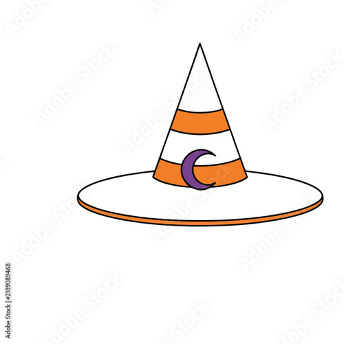 Witch Hat with Moon Accent