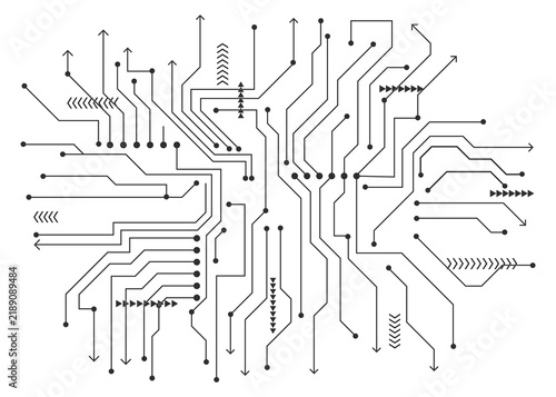 Konstfotografi Circuit board pattern. Technology hardware creative background