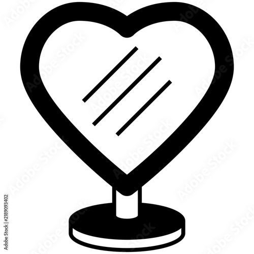 Mirror Heart Shaped Icon